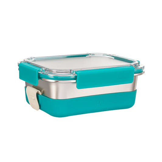 Prahransteel® Microwavable Stainless Steel Lunch Box - 5.1 Cup (Teal)