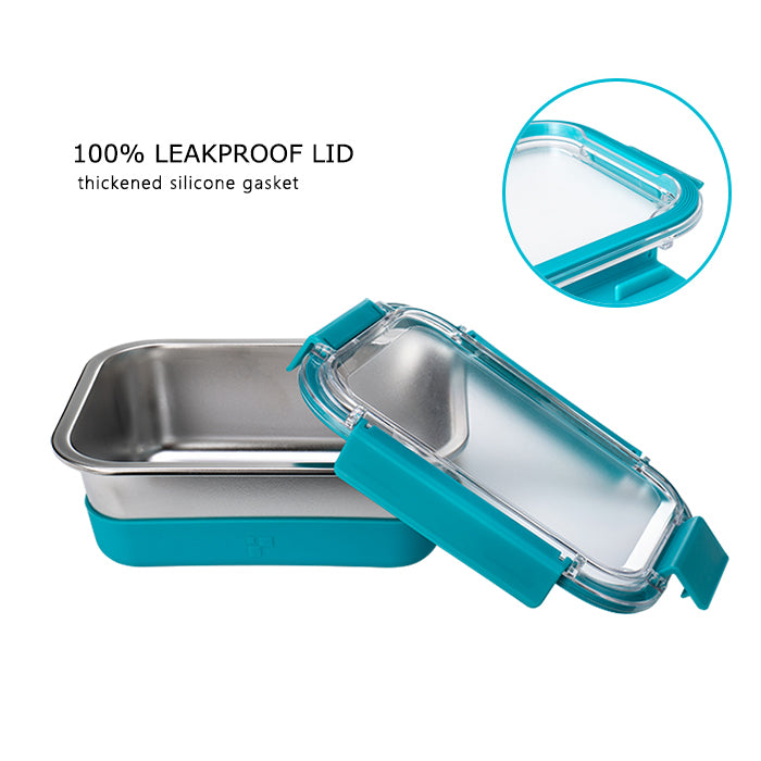 Prahransteel® Microwavable Stainless Steel Lunch Box - 5.1 Cup (Teal)