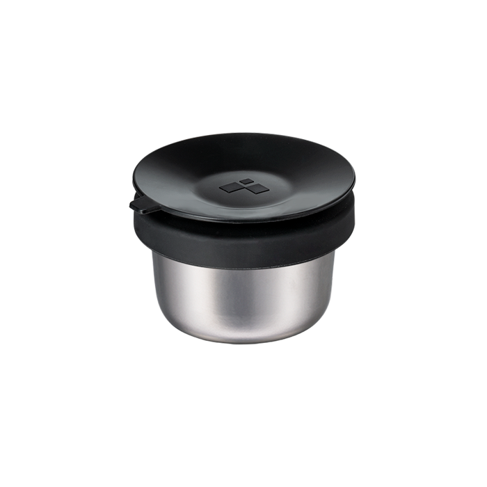 Stainless Steel Sauce Box With Suction Cup Technology  - 0.4 Cup Capacity (Black)