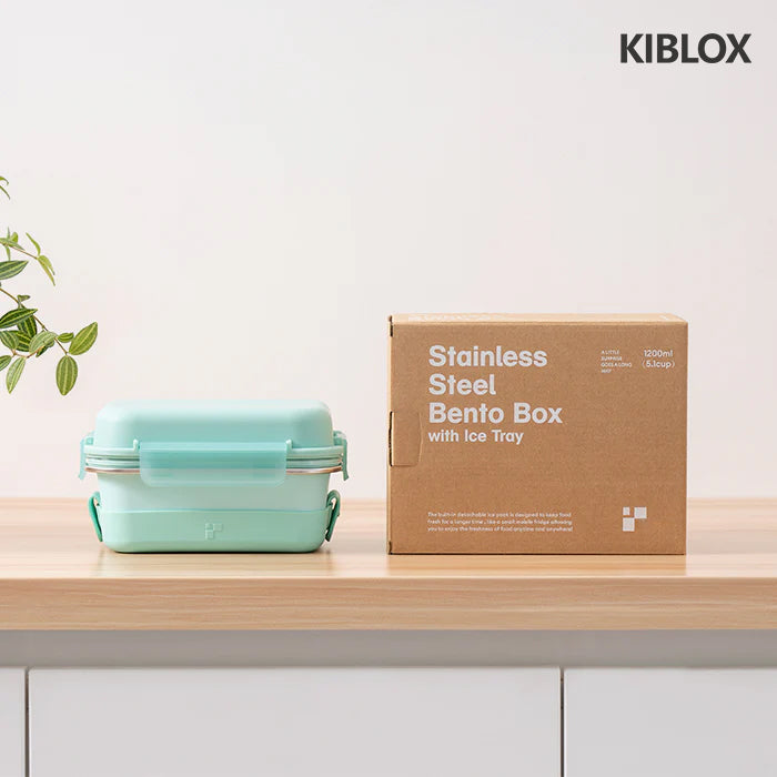 KIBLOX 5.1 Cup Stainless Steel Bento with Divider Layer and Ice Pack