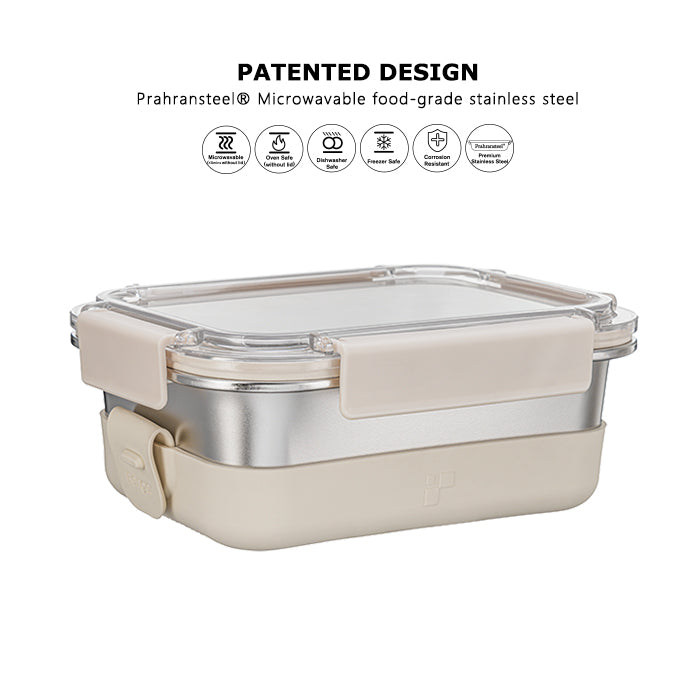 MICROWAVE SAFE Stainless Steel Stylish Lunch Box From Fenger 5.1 Cup  Capacity 